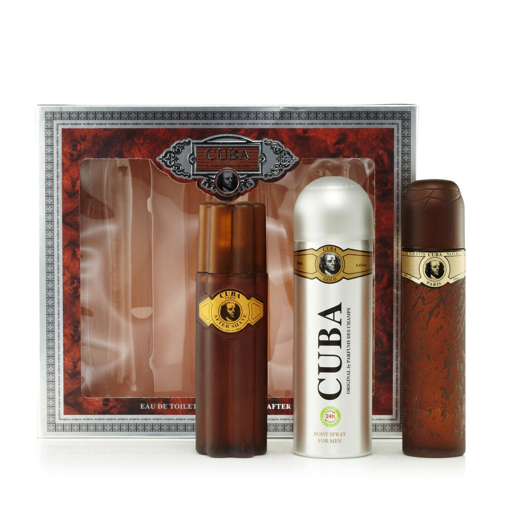 Cuba-Gold-Mens-Gift-Set-3.3-Best-Price-Fragrance-Parfume-FragranceOutlet.com-Details